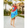 LA LEELA Women's Beach Summer Wrap Bikini Wraps Swimwear Swim Cover Up Swimsuit Beachwear Sarong Coverups Skirts for Women One Size Red,flamingo - 2 of 4