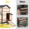 Aivituvin 76.6" Metal Frame Chicken Coop, Wooden Large Hen House for 4-6 Chickens-AIR7019 - 3 of 4
