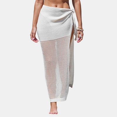 Women's Chic Beach Cover Up Skirt with Crochet Detailing - Cupshe