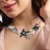 SOHI Women's Multicolour Party Statement Necklace - 4 of 4