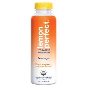 Lemon Perfect Peach Raspberry Hydrating Lemon Water - 15.2 fl oz Bottle