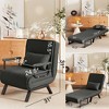 SKRAN  Foldable Single Sofa Bed, 5-Adjustable Backrest ArmChair, Cozy Futon Chair with Pillow for Apartment, Office and Living Room - 4 of 4