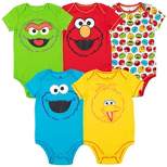 Sesame Street Baby 5 Pack Bodysuits Newborn to Infant 