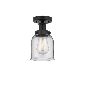 Bell - 1 Light Semi-Flush Mount In Industrial Style-8.25 Inches Tall and 6.5 Inches Wide - 1 of 1