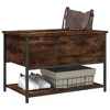 vidaXL Storage Bench Smoked Oak 27.6 in.x16.7 in.x18.5 in. Engineered Wood - 4 of 4