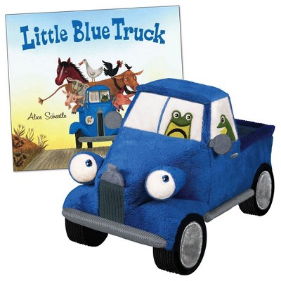 Yottoy The Little Blue Truck Board Book and 8.5" Plush Truck Set