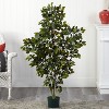 Artificial Silk Tree 4ft - Indoor Outdoor Decorative Tree with Realistic Foliage - 2 of 4