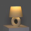 Brightech Chloe Mid-Century (Includes LED Light Bulb) Round Table Lamp Matte Beige Ceramic - 2 of 4