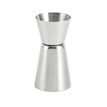 Viski Stepped Jigger with Handle, 4 Markings, Measuring Cup for Cocktail  Recipes, 0.5 oz, 1 oz, 1.5 oz, & 2 oz, Stainless Steel, Set of 1, Silver
