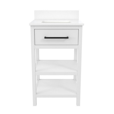 Kleankin Modern Farmhouse Bathroom Sink Cabinet, Pedestal Sink Storage  Cabinet With Double Doors And Storage Shelves, White : Target