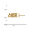Black Bow Jewelry 14k Yellow Gold Plated Sterling Silver Delta Phi Epsilon Greek Life Stud Earrings - 2 of 3