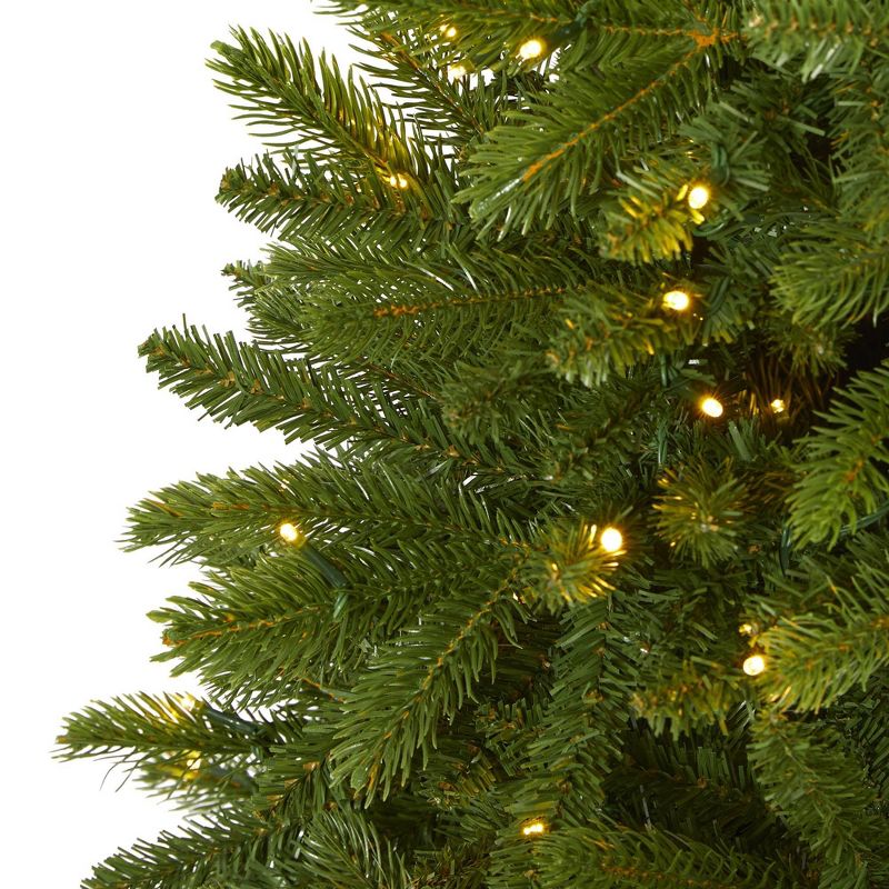 Nearly Natural Pre-Lit LED Sierra Spruce Artificial Christmas Tree Clear Lights, 3 of 10