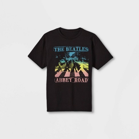 Boys The Beatles Abbey Road Short Sleeve Graphic T Shirt Black Target - black beetls roblox corde