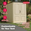 Rubbermaid Large 5 x 6 Foot Resin Weather Resistant Outdoor Storage Shed with Impact Resistant Flooring for Backyard, Garden, and Patio, Sandstone - 4 of 4