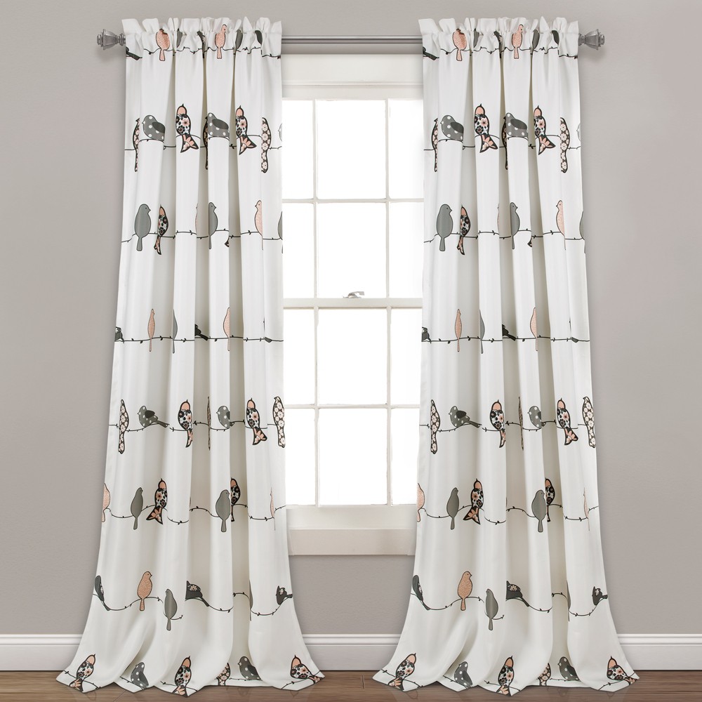Lush Decor95x52 Rowley Birds Room Darkening Window Curtain Panels Blush Gray Lush Dcor Dailymail Lush Decor95x52 Rowley Birds Room Darkening Window Curtain Panels Blush Gray Lush Dcor Dailymail