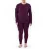 Fruit of the Loom Women's and Plus Thermal Stretch Fleece Top and Pant Set - 4 of 4