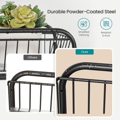 LEDREM 2-Tier Under Sink Organizer, Bathroom Kitchen Storage, 2 Sliding Baskets, Stackable, Black — фото 2