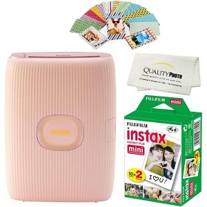 Fujifilm Instax Mini Link 2 Smartphone Printer Plus Instax Mini Films 20 Pack. Plus Stickers. Bonus All-Purpose Microfiber Cloth - 1 of 4
