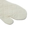 Unique Bargains Kitchen Bakery Heat Resistance Microwave Barbeque Baking Cotton Blends Oven Mitts 13.7"x5.9" Beige 1 Pair - 2 of 3
