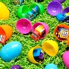 Joyfy 12  Packs Prefilled Easter Eggs with Car Truccks Toys for Kids Classroom Exchange Gift Easter Party Favors - 3 of 4