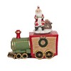 Transpac Resin 7.5 in. Multicolor Christmas Santa's Village Train Music Box - 3 of 4