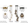 ALOADECOR 5-Light Staircase Modern Chandelier Foyer Pendant With Clear Globe Bubble Glass Accents - 4 of 4