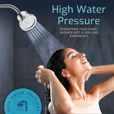 Compact Chrome Handheld Mist Shower Head with Filter