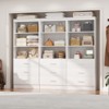 Aheaplus 71'' Tall Storage Bookcase, Bookshelf with 3-Tier Open Shelves and 3 Drawers, Wood Storage Cabinet - 3 of 4