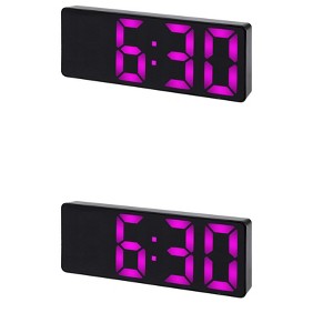 REGALWOVEN 2 Pcs Small Digital Corded Dimmable Electric Alarm Clock 6.3 x 2.4 x 1 Inches - 1 of 4