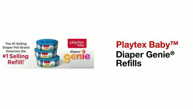 Playtex Baby Diaper Genie Diaper Disposal Pail System Refills 2pk, 2 of 5, play video