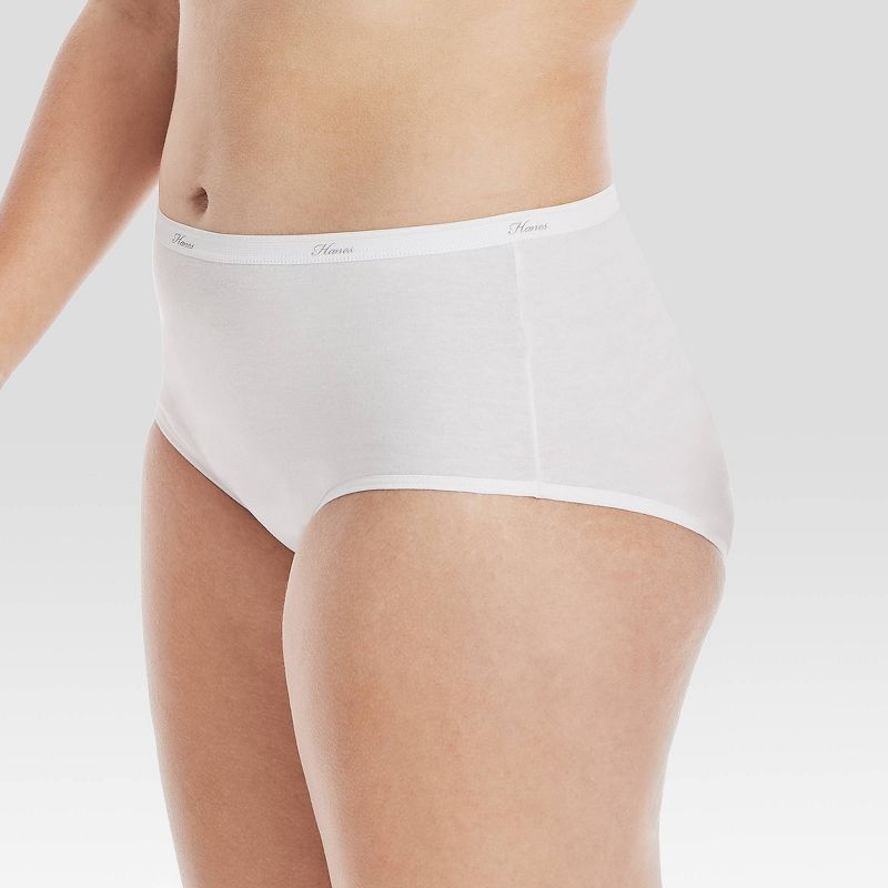 Hanes Women's 10pk Briefs Underwear - White, 5 of 7