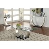3pc Sylvie Glass Top Coffee, Sofa, and End Table Set Satin Plated/Black - HOMES: Inside + Out - 2 of 4
