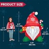 Joyfy 6ft LED Christmas Gnome Inflatable - Blow-Up Decor with Gift & Candy Cane for Outdoor Holiday Displays - 3 of 4