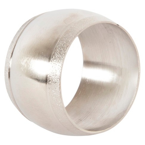 Round Shape Napkins Rings - Silver (set Of 4) : Target
