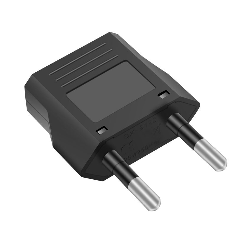 INSTEN Travel Charger AU/US to EU Plug Adapter, Black, 5 of 7