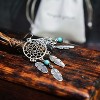Maya's Grace Dream Catcher Dangle Earrings for Women, Bohemian Feather Drop Earrings, Polished Finish - 2 of 4