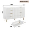 Fluted 8-Drawer Dresser, 54" Wide Modern Chest with Deep Storage, Large Double Dresser, TV Stand, Wooden Organizer for Bedroom, Living Room, Kids - 2 of 4