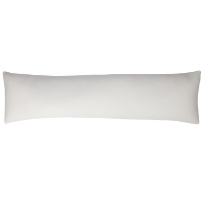 Mind Reader Shredded Memory Foam Body Pillow, White