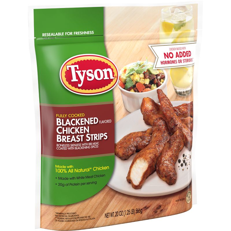 Tyson Blackened Flavored Chicken Breast Strips - Frozen - 20oz, 4 of 9