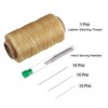 Unique Bargains Wear-Resistant Polyester Embroidery Waxed Thread with Needles - 3 of 4