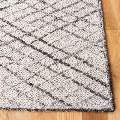 Gray Hand-Tufted Wool and Viscose Rectangular Area Rug