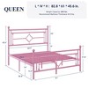 Allewie Metal Platform Bed Frame with Victorian Vintage Headboard and Footboard/Mattress Foundation/Under Bed Storage/No Box Spring Needed/Noise-Free/Easy Assembly - 2 of 4