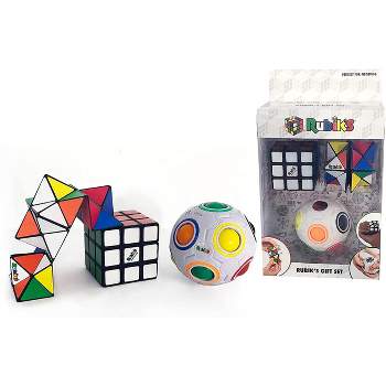 Brand Partners Group Rubiks 3 Piece Gift Set | Rainbow Ball | Squishy Cube | Magic Star