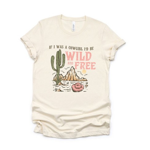 Simply Sage Market Women's Retro Wild and Free Cowgirl Short Sleeve Graphic Tee - image 1 of 3