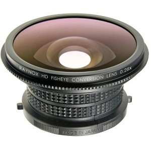Raynox HDP-2805ES High Definition 0.28x Diagonal Fisheye Conversion Lens for 4K/HD Camcorders (49-52mm Filter Size Compatible) - 1 of 3