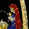 LuxenHome 5.25Ft x 5.8Ft Multi-Color Nativity Manger Scene Outdoor Holiday Decoration with Lights White, Red, Gold, Blue - 3 of 4