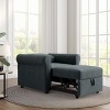 Flora 3-in-1 Multi-Function Sleeper Bed With Convertible Folding Accent Chair Adjustable Backrest Sofa Bed/Lounge Chair-Maison Boucle - 3 of 4