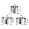 Unique Bargains Stainless Steel Seamless Nonstick Mirror Coating Round Cake Ring 3 Pcs - 2 of 4