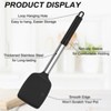 Itopfox 4-Piece Silicone Cooking Utensil Set with Stainless Steel Handles Heat-Resistant & Non-Scratch for Frying, Mixing, Draining - Dishwasher Safe - 3 of 4