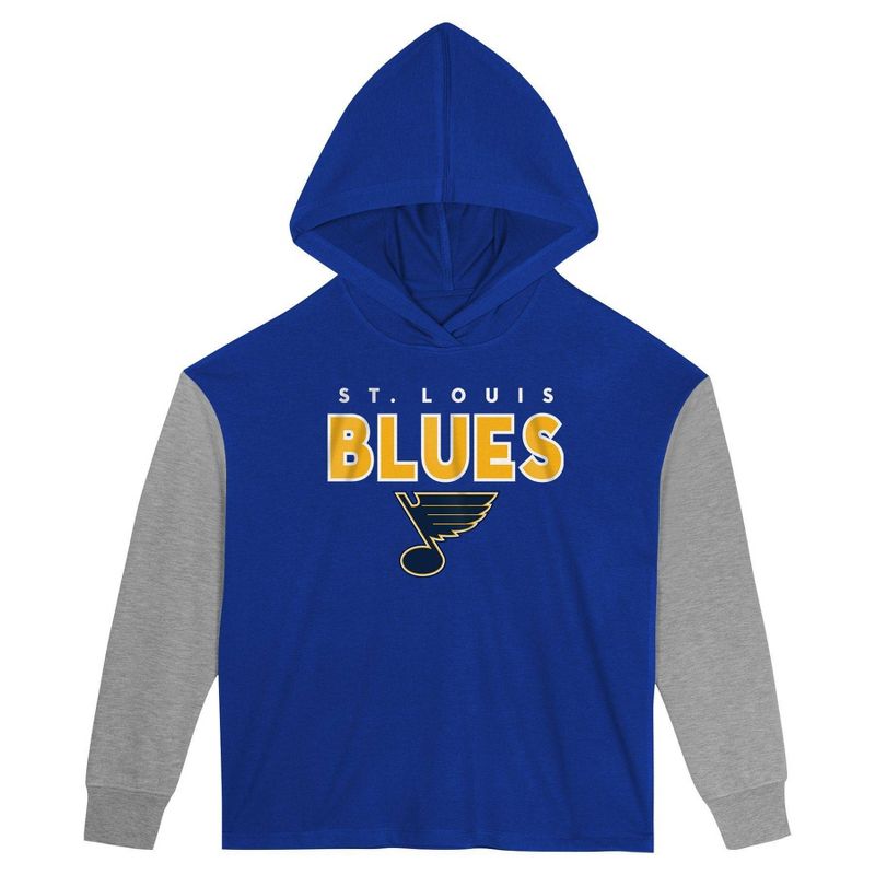 NHL St. Louis Blues Girls&#39; Poly Fleece Hooded Sweatshirt, 2 of 4